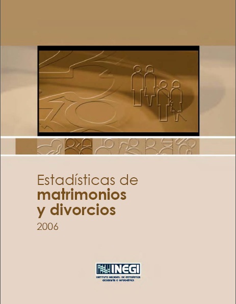 Portada de Estadísticas de matrimonios y divorcios 2006